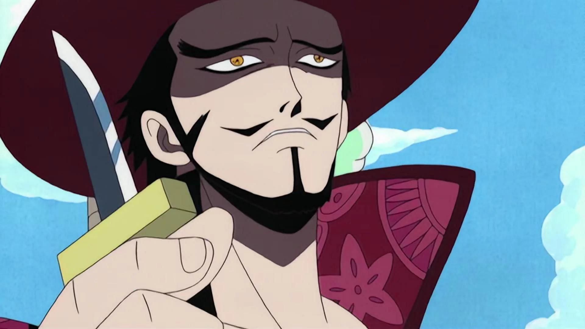 Dracule Mihawk as shown in the series (Image via Toei Animation)