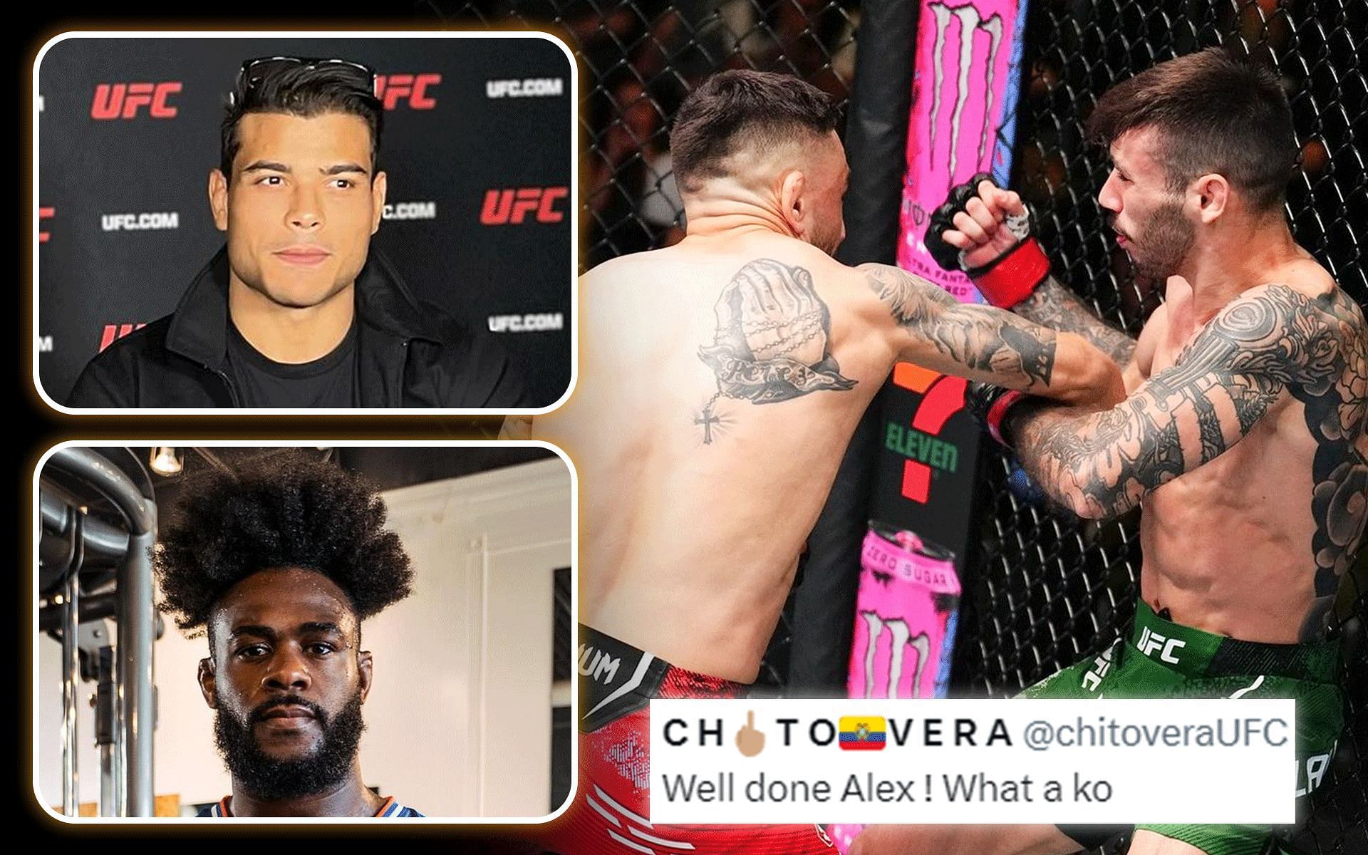 Fighters react to Matheus Nicholau vs. Alex Perez [Image credits: borrachinhamma, @funkmastermma and @ufc on Instagram]