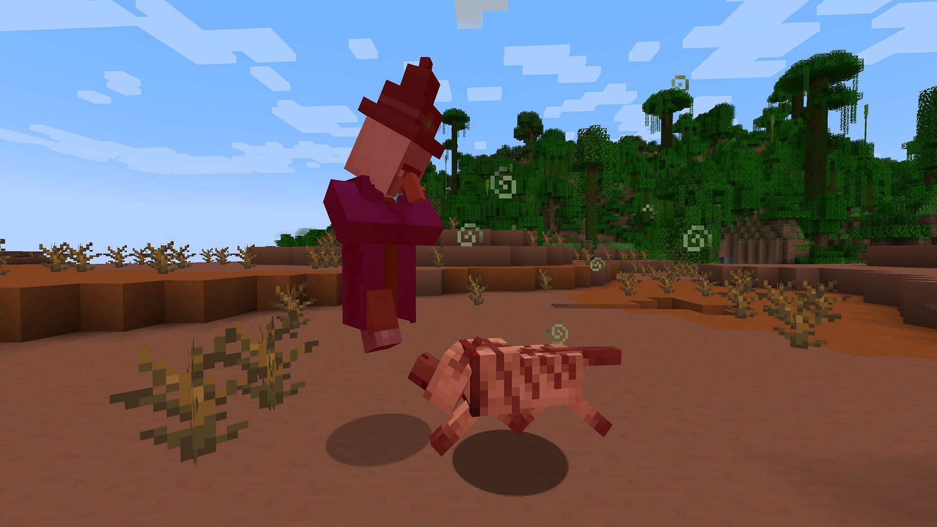 Wolves are amazing to have on adventures, even without armor (Image via Mojang)