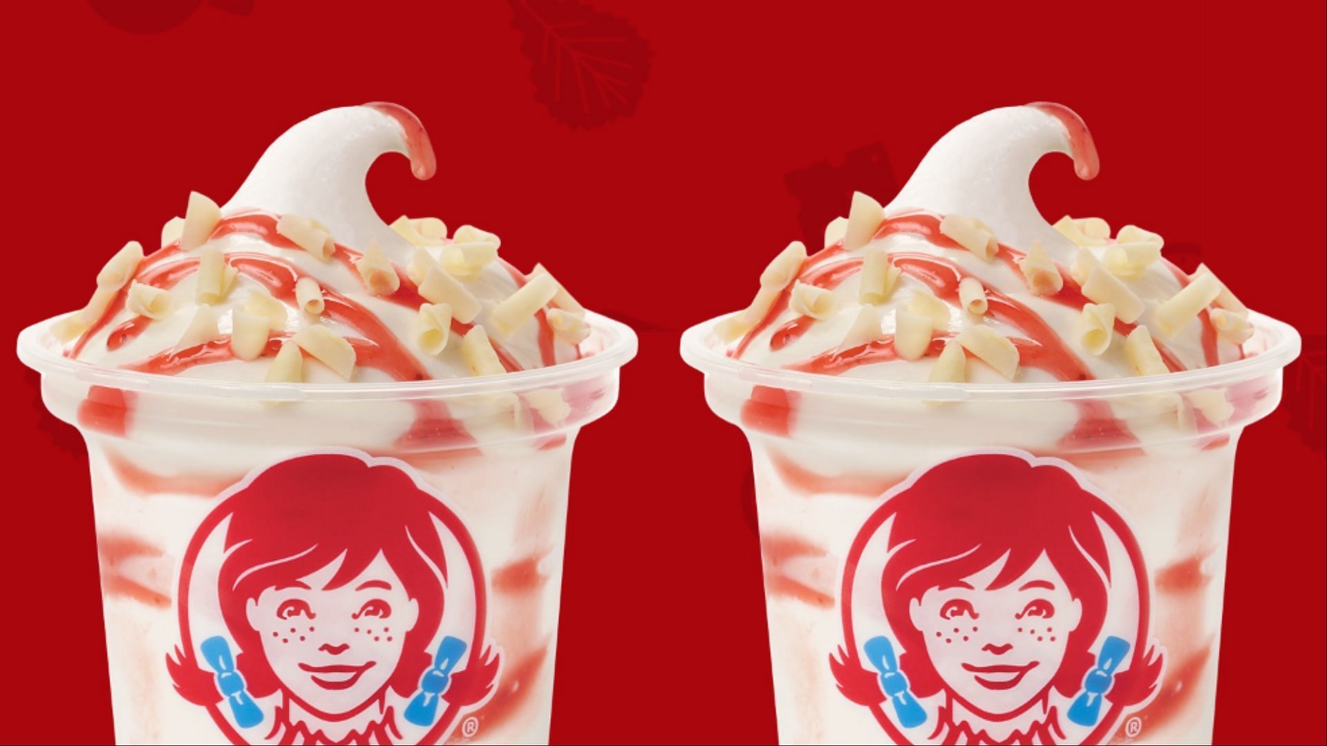 The limited-time White Chocolate Strawberry Frosty comes in four sizes (Image via Wendy&rsquo;s)