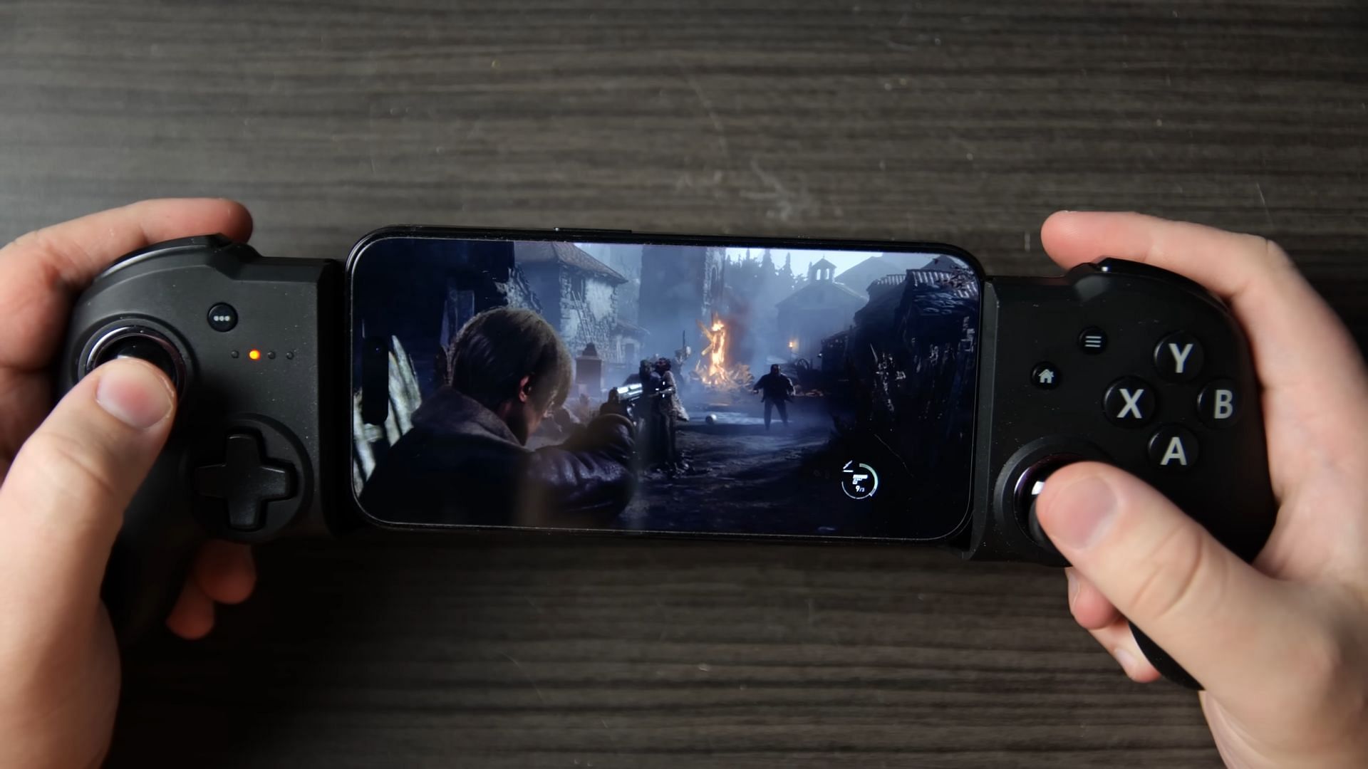 Picture of iPhone 15 Pro running Resident Evil 4 Remake