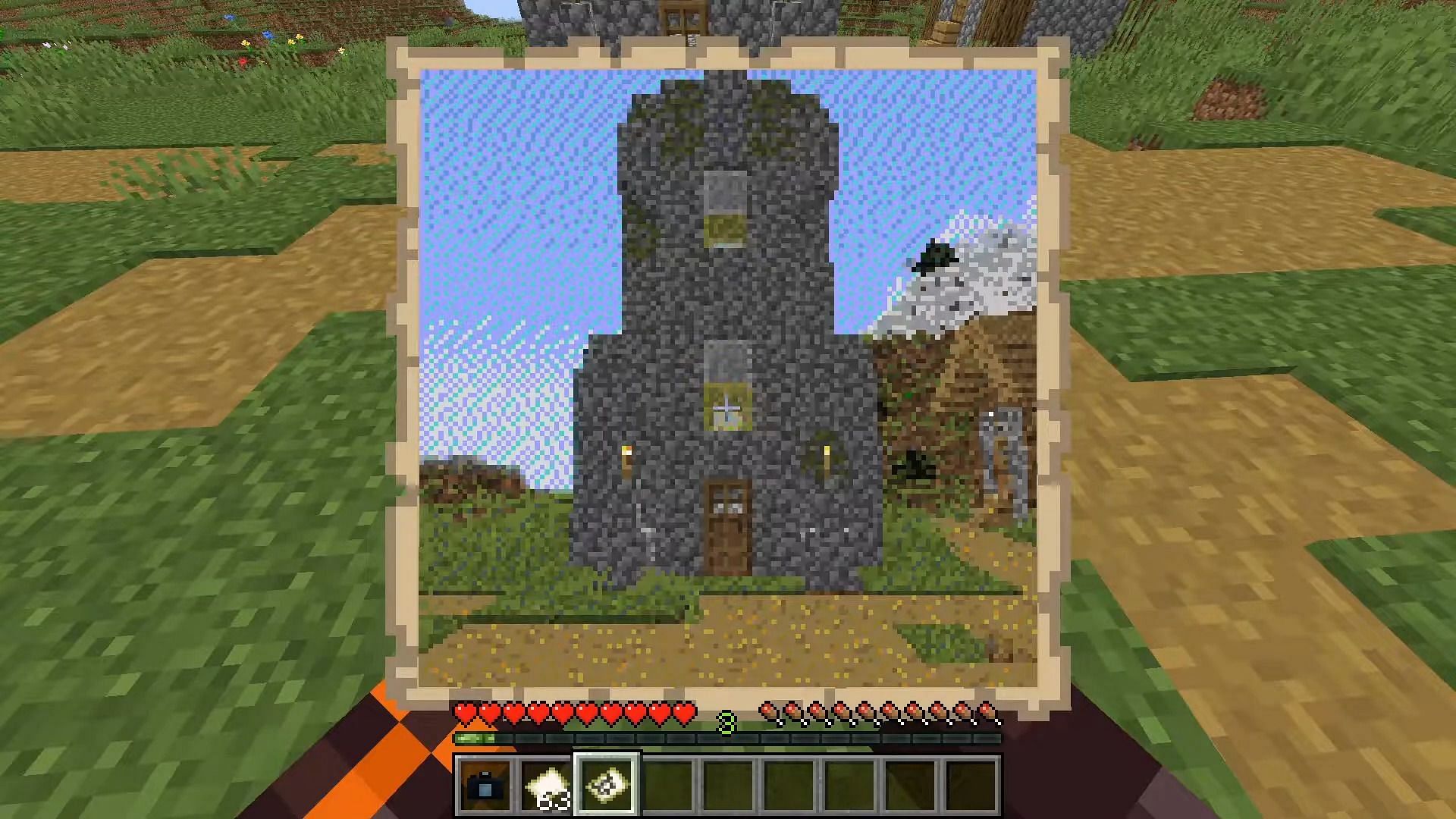 This Minecraft mod allows players to place snapshots onto maps (Image via CyborgPigeon/YouTube)