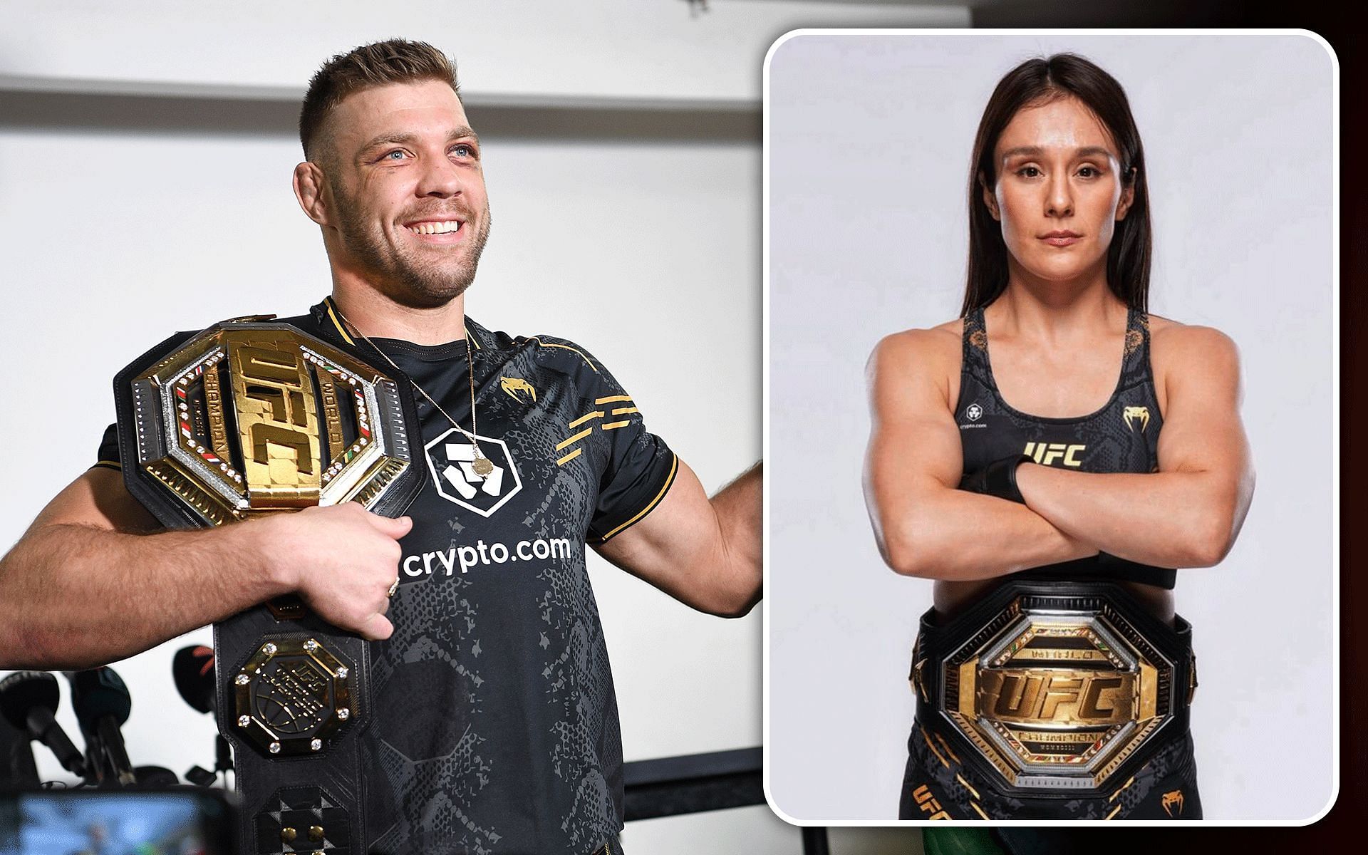 Dricus du Plessis (left) answers an interesting query regarding Alexa Grasso (right). [Image courtesy: @alexa_grasso on Instagram; Getty Images]