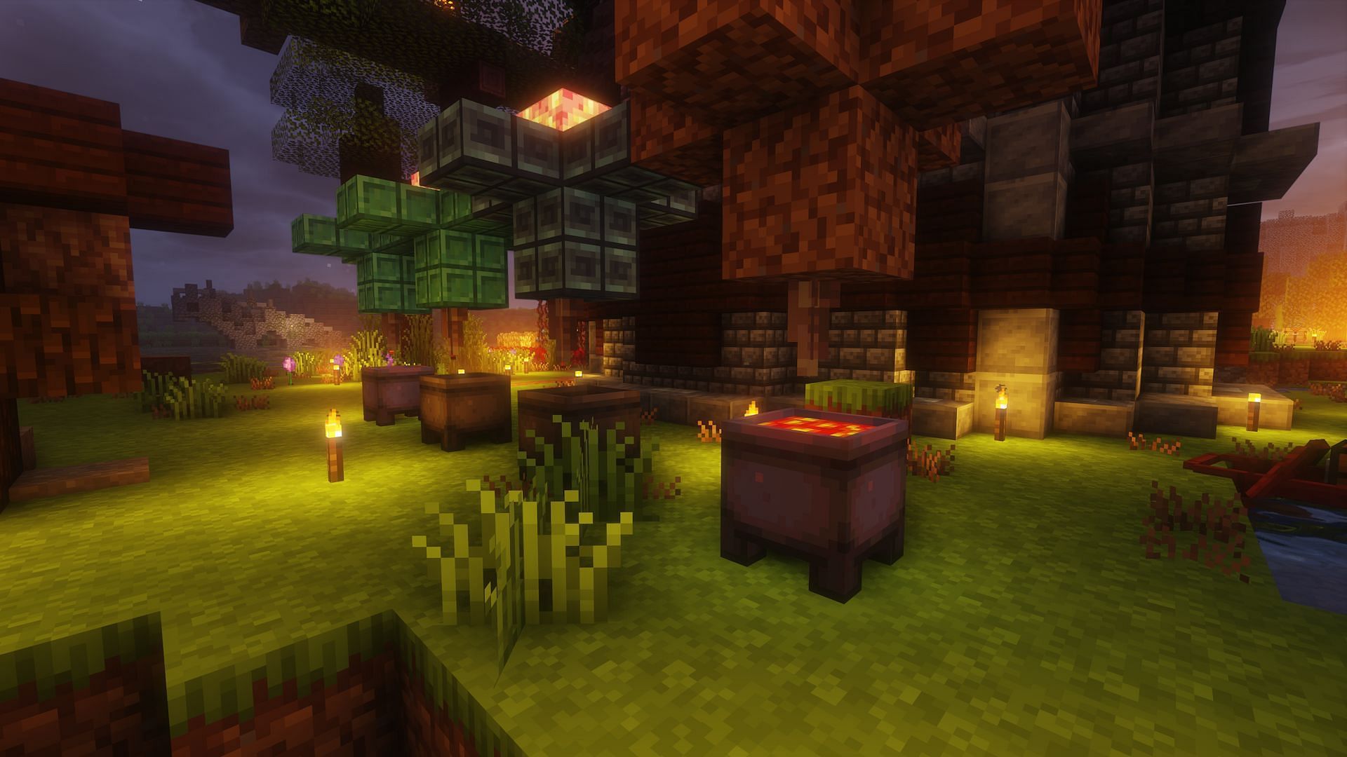 A small dripstone lava farm (Image via Mojang)