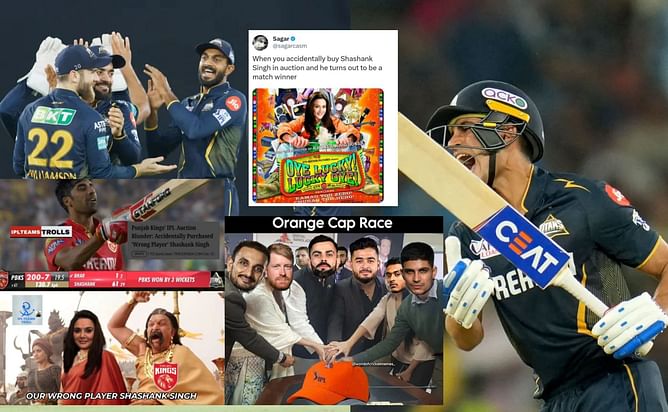 "Are ise thanks kaisa bolu, ise to galti se kharida tha"- Top 10 funny memes after PBKS beat GT in a high-scoring thriller in IPL 2024