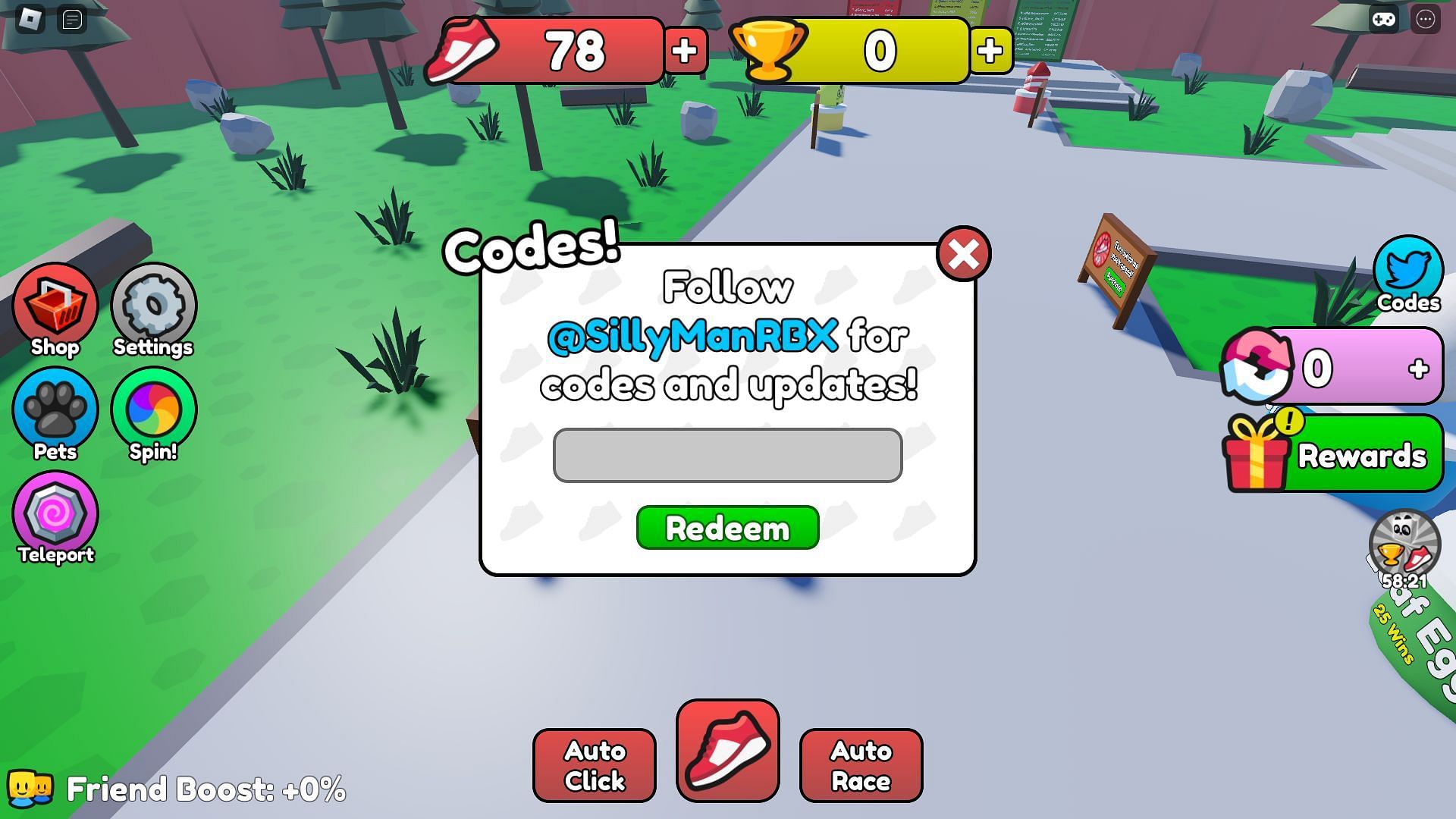 Active codes for Catch Me If You Can (Image via Roblox)