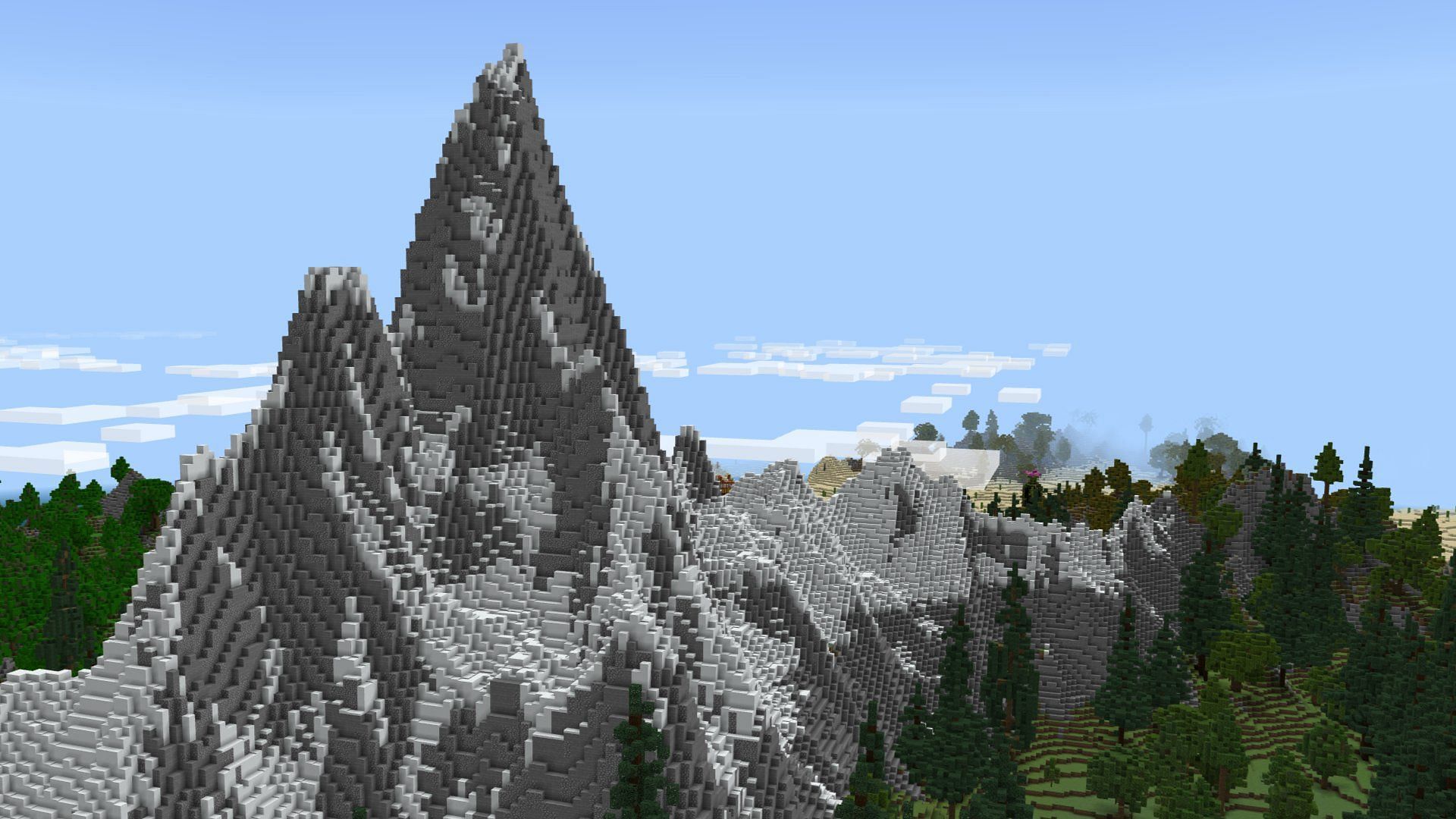 Mount Everest in the DLC (Image via Minecraft Marketplace)