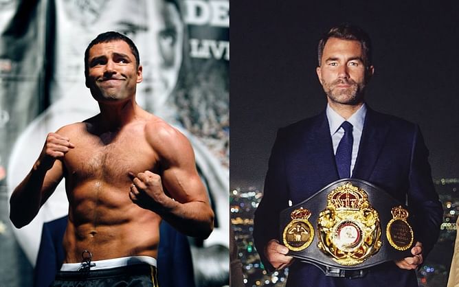 "That beating will last for a while" - Oscar De La Hoya criticizes Eddie Hearn's lack of boxing experience following Devin Haney's loss to Ryan Garcia