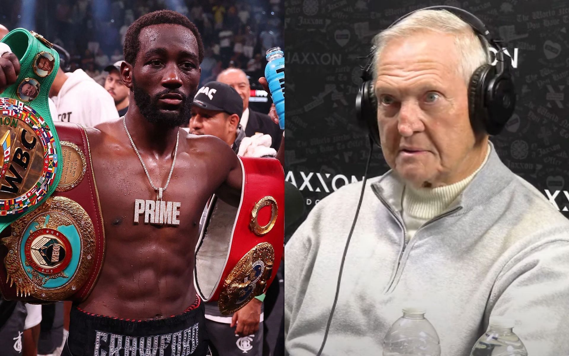 NBA legend Jerry West heaps praise on Terence Crawford [Image courtesy: Getty Images, and JAXXON PODCAST - YouTube]