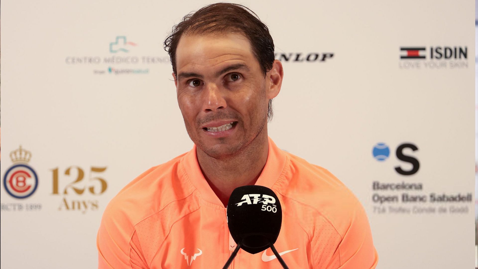 Rafael Nadal during a press conference on tour 