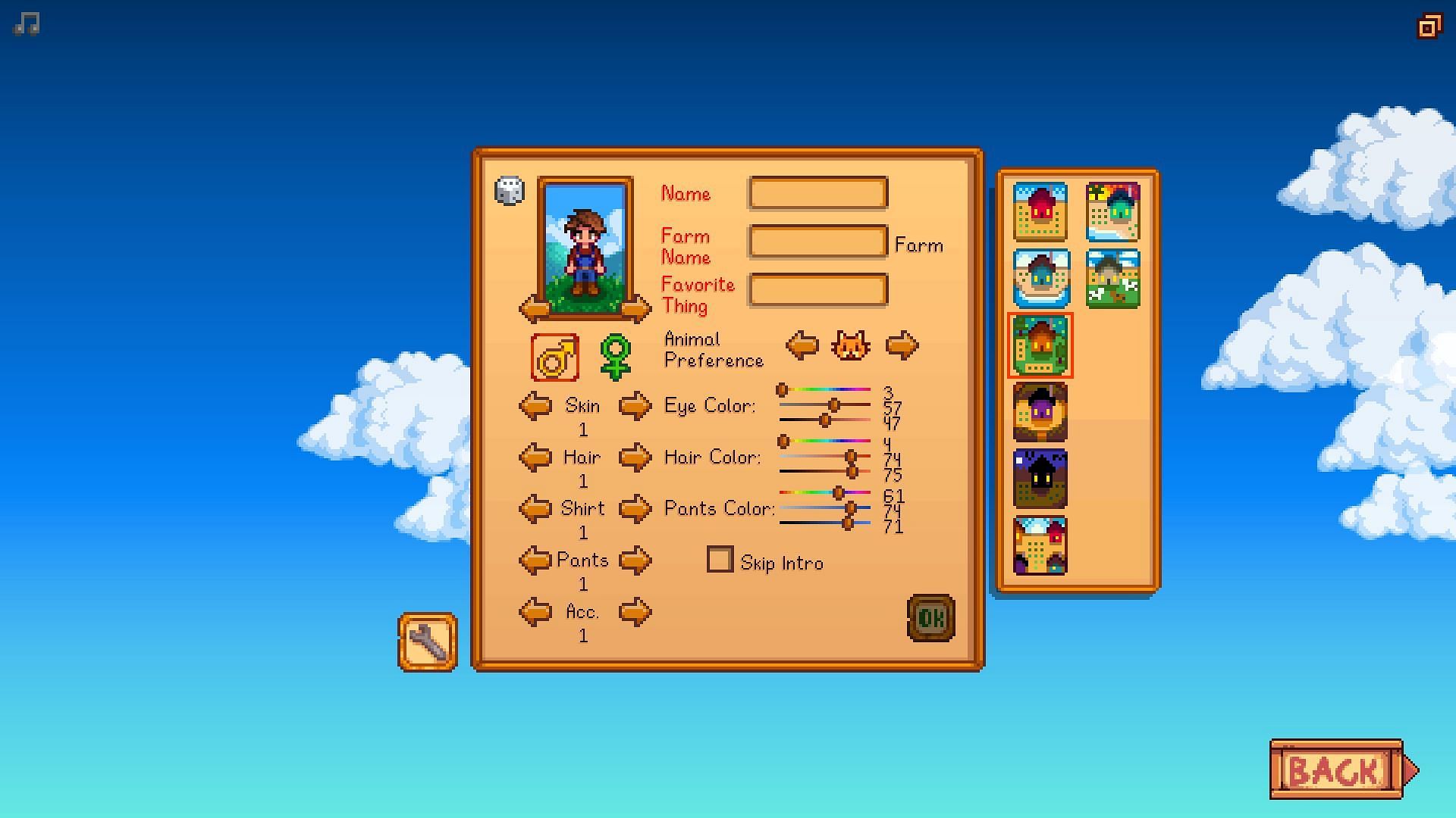 There are eight different farm types you can choose from (Image via ConcernedApe)