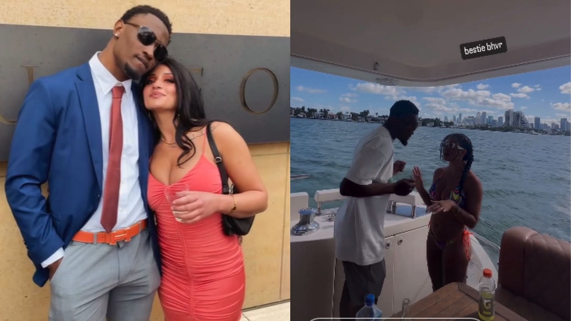 Tyler Nubin took some downtime during the NFL Draft with his girlfriend Farah Alkurdy.