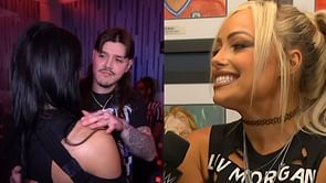 Liv Morgan reacts to Rhea Ripley hugging Dominik Mysterio backstage after vacating title on WWE RAW