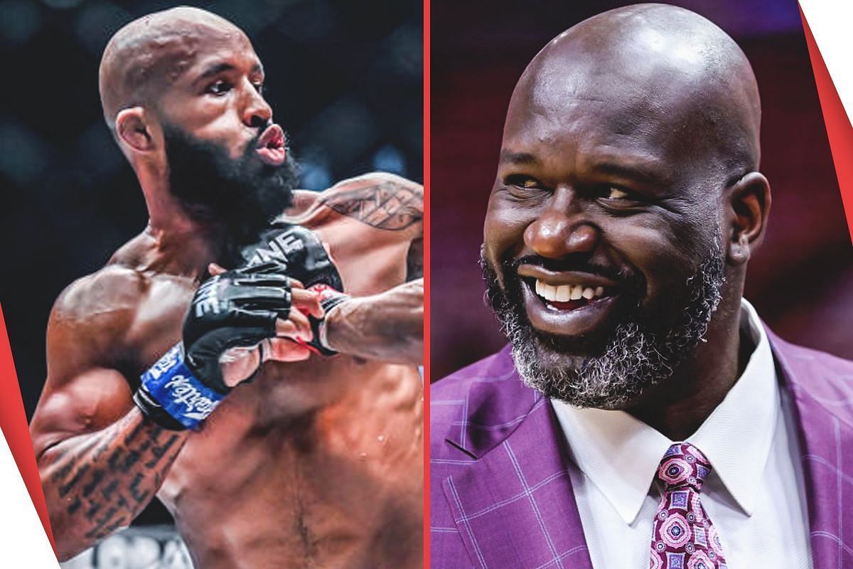 Demetrious Johnson (left) Shaquille O