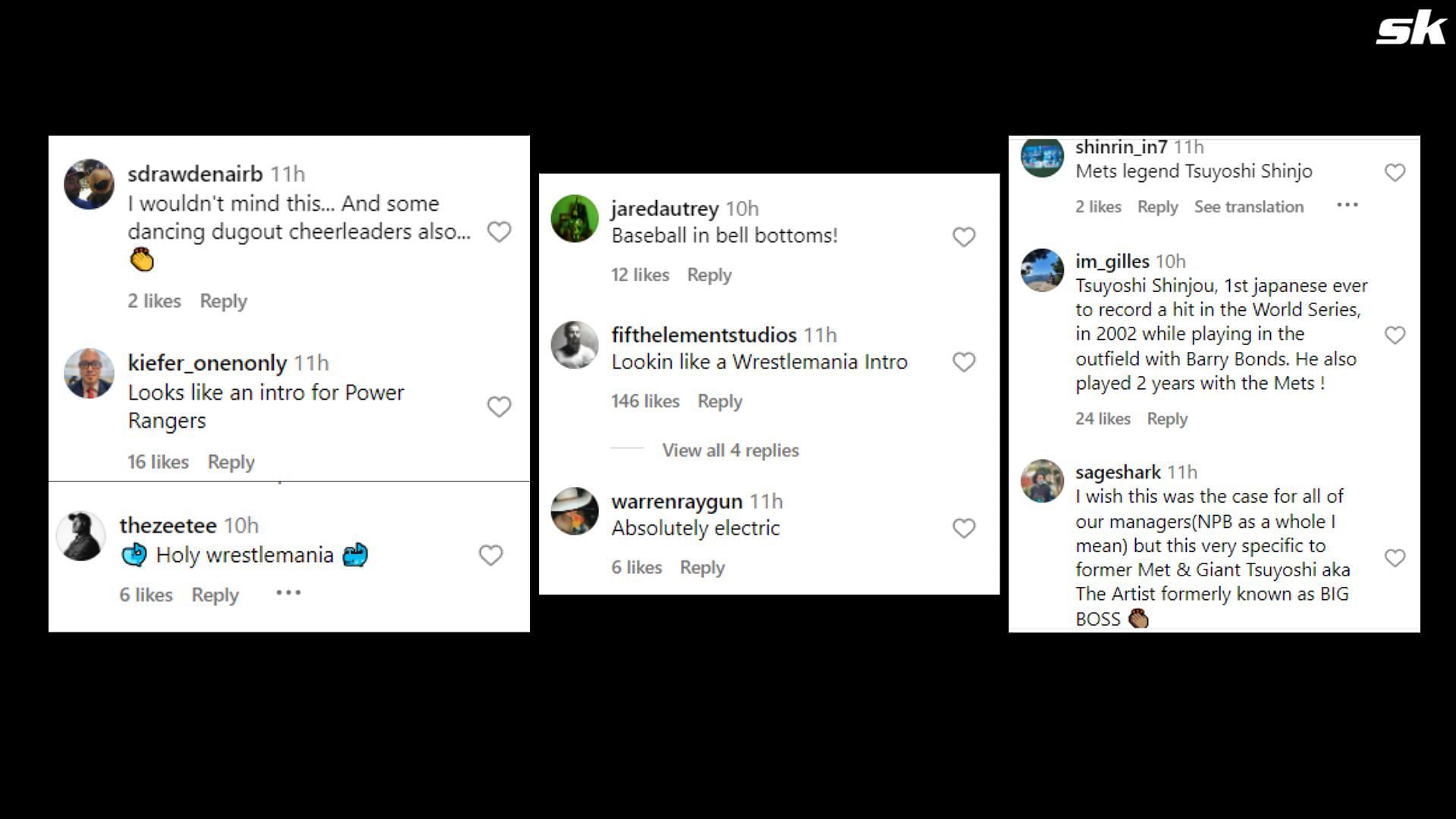 Screenshot of fan reacting to Jomboy Media&#039;s post on Instagram