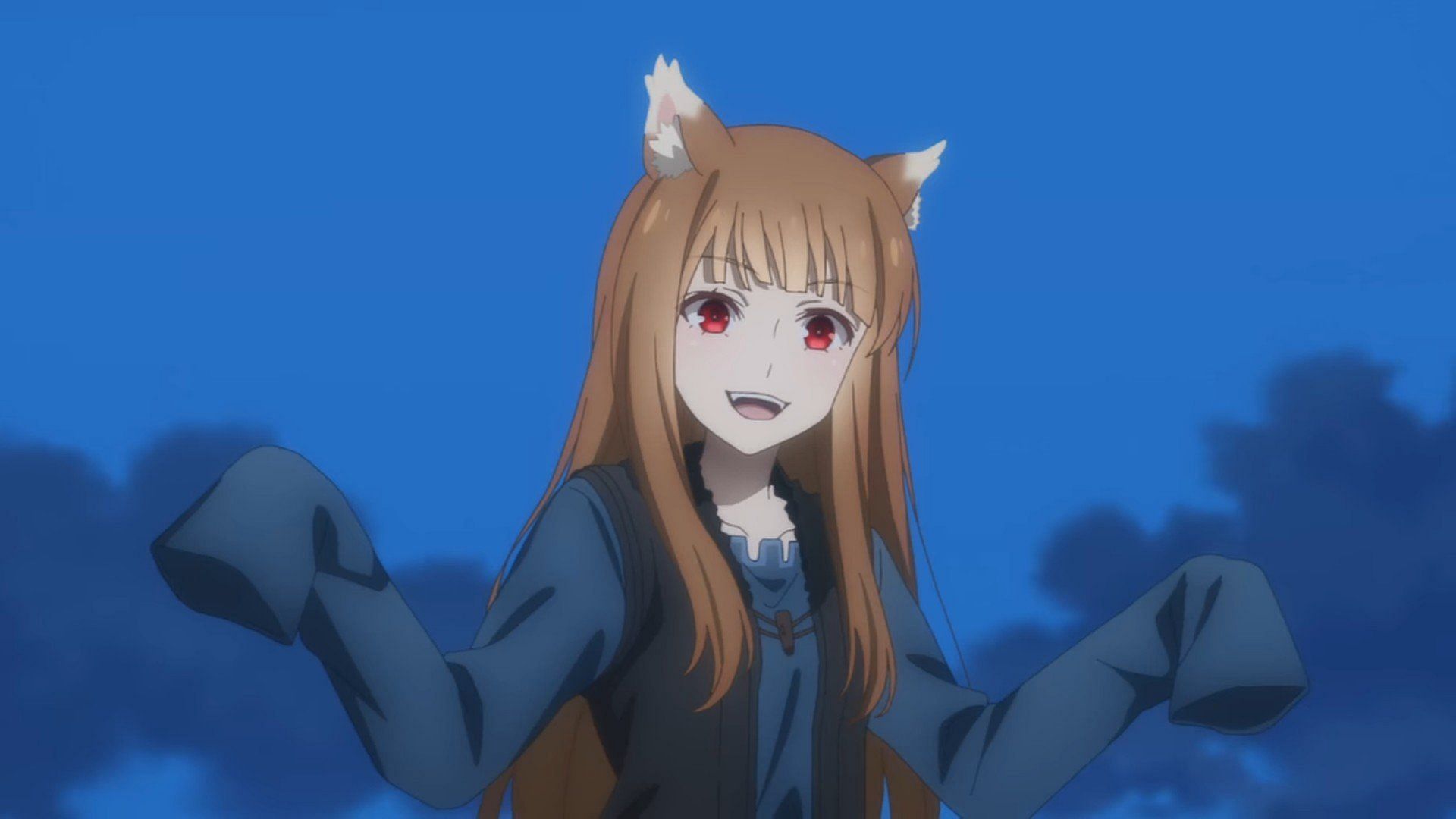 Holo, as seen in the episode 1 of the anime (Image via Studio Passione)
