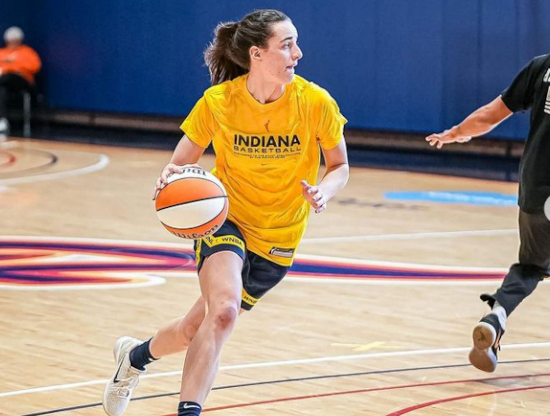Indiana Fever rookie Caitlin Clark getting ready for the upcoming WNBA season.