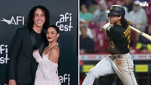 PHOTO: Cole Tucker's wife Vanessa Hudgens celebrates as husband blasts first homer off Max Scherzer in minor league