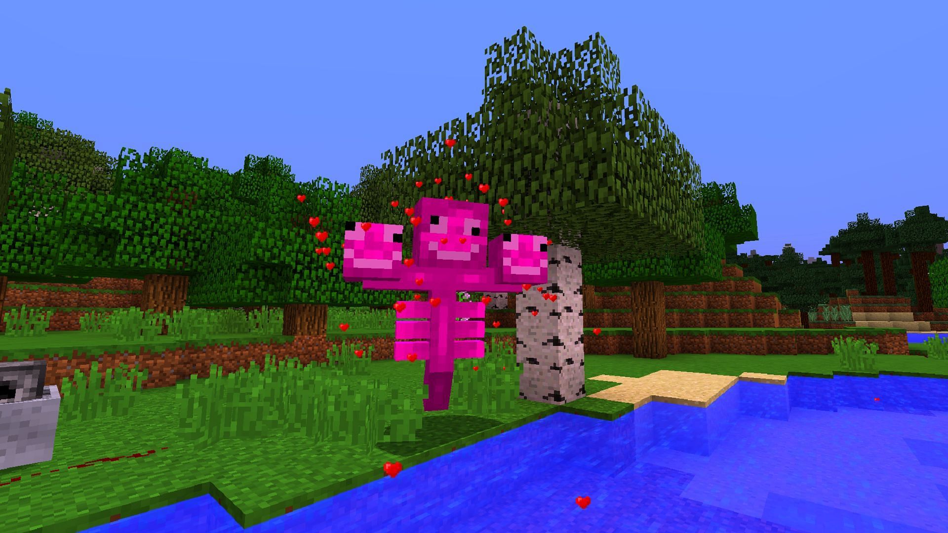 The Pink Wither is one of a few different joke mobs (Image via Mojang)
