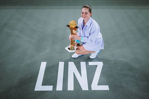 Ostapenko at the 2024 Linz Open.