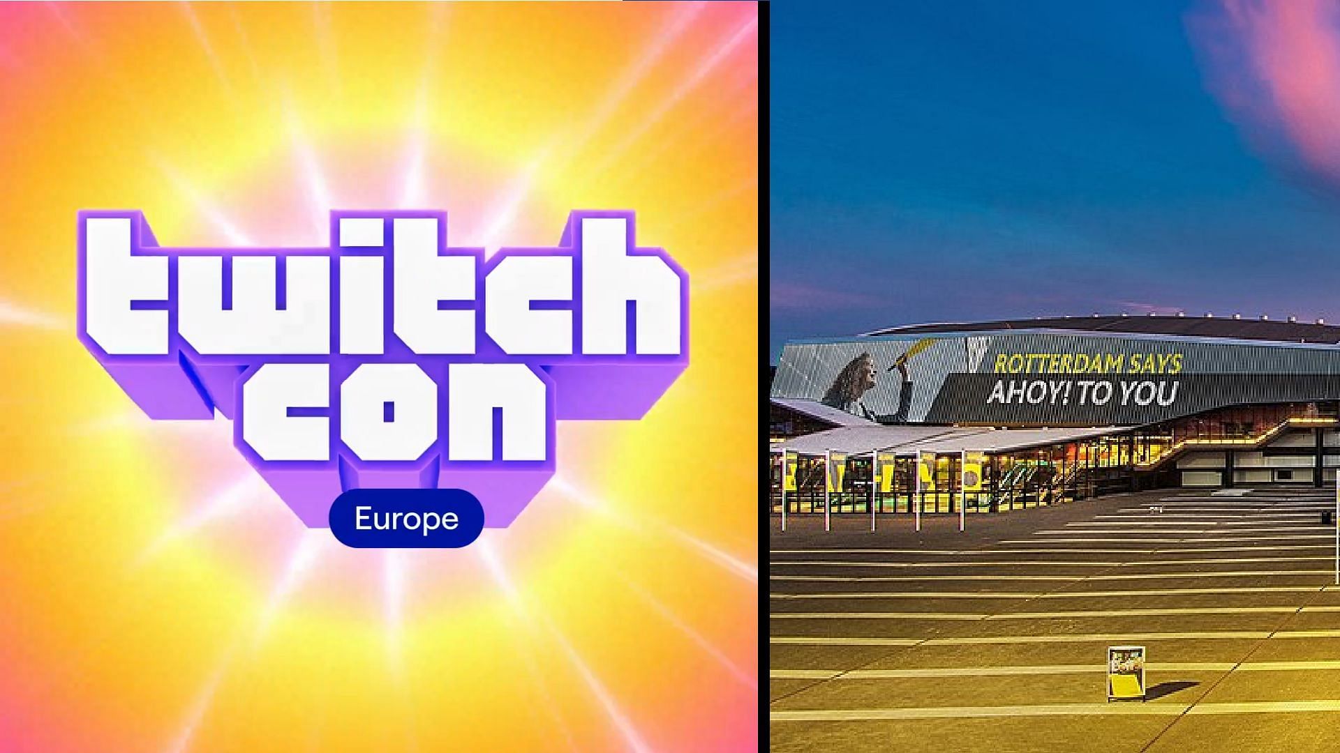 TwitchCon 2025 featured streamers revealed (Image via Twitch/X, Rotterdam Ahoy/WikiMedia Commons)