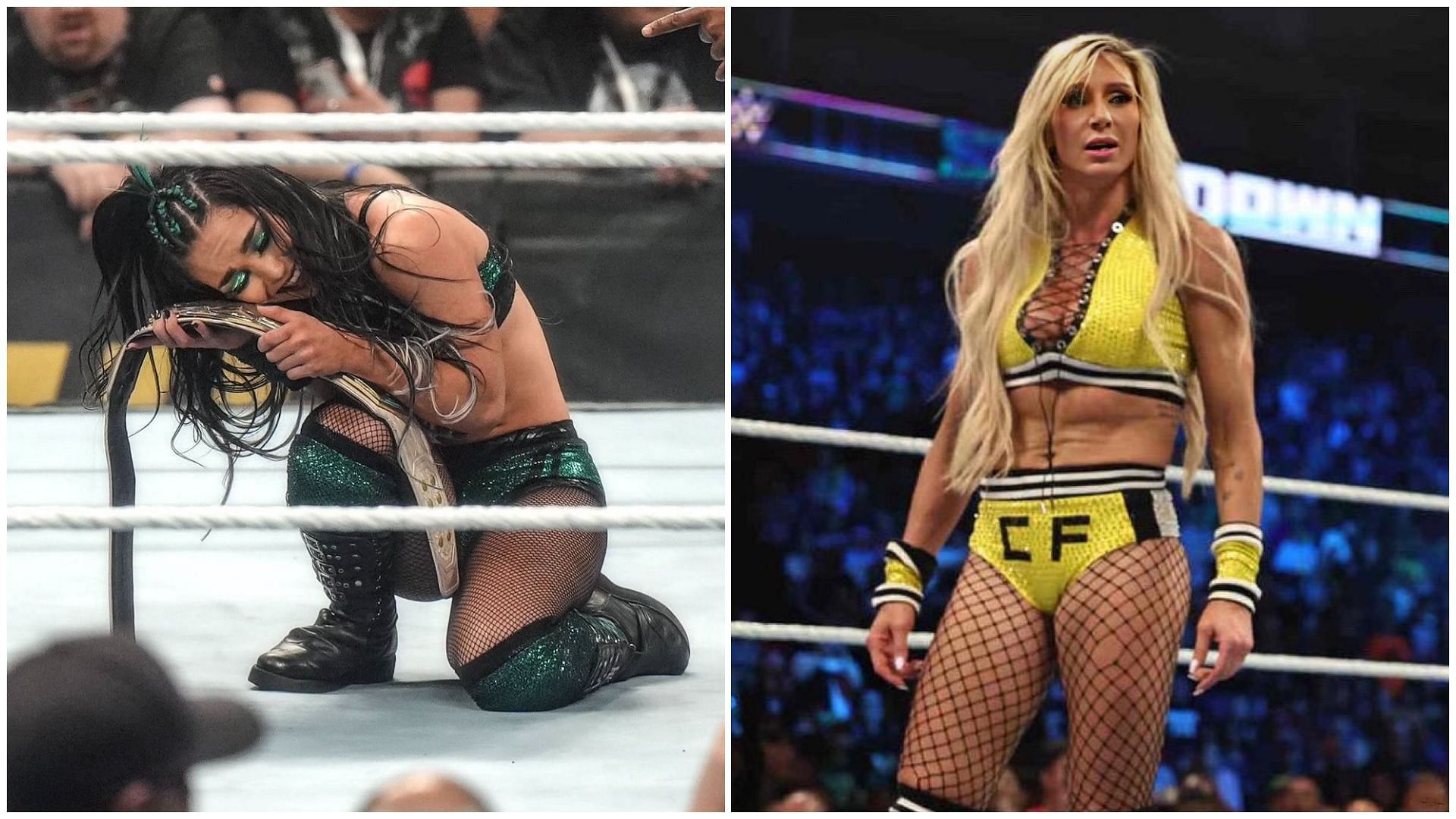 Roxanne Perez (left), and Charlotte Flair (right).