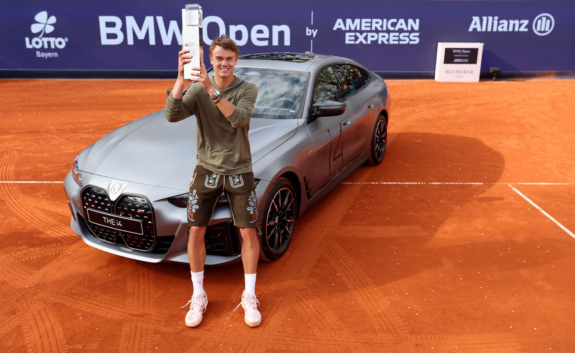 Holger Rune with the 2023 BMW Open