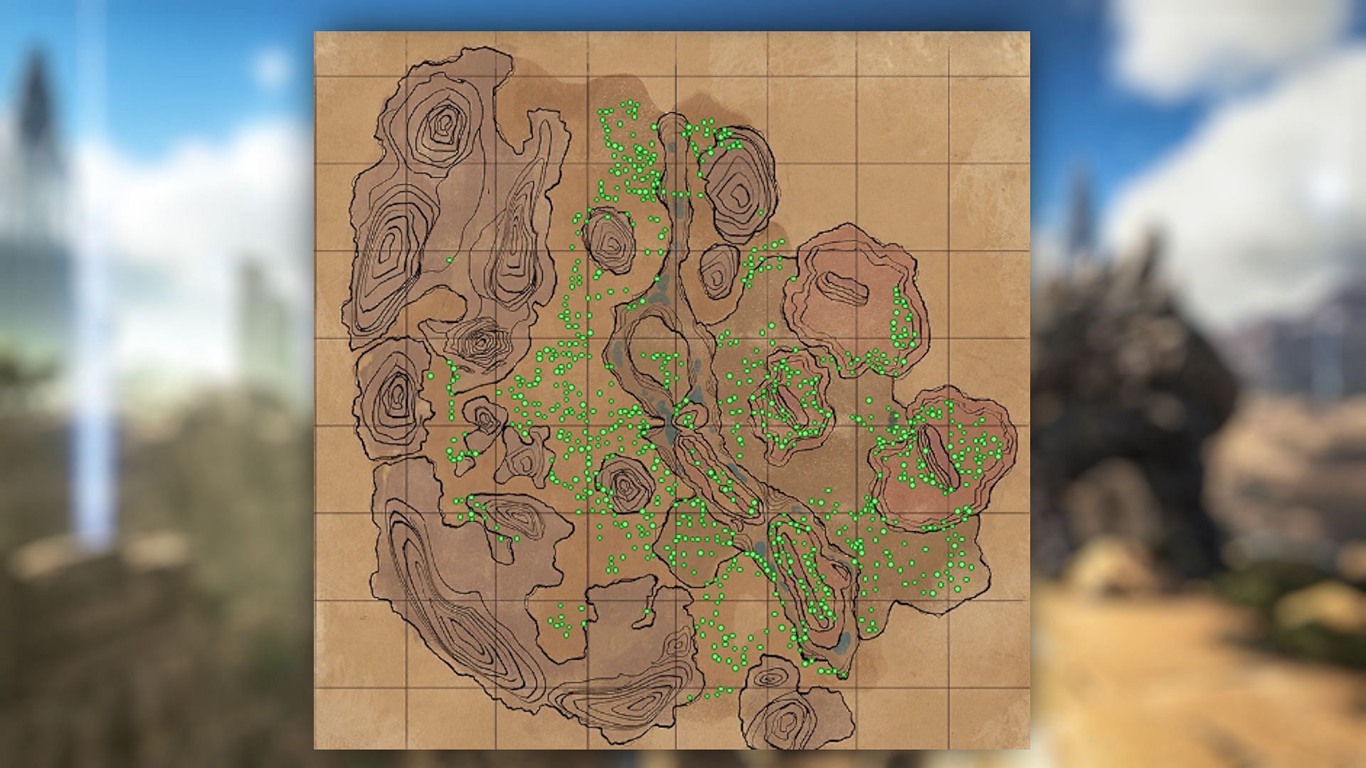 Cactus Sap locations in Scorched Earth (Image via ARK wiki)