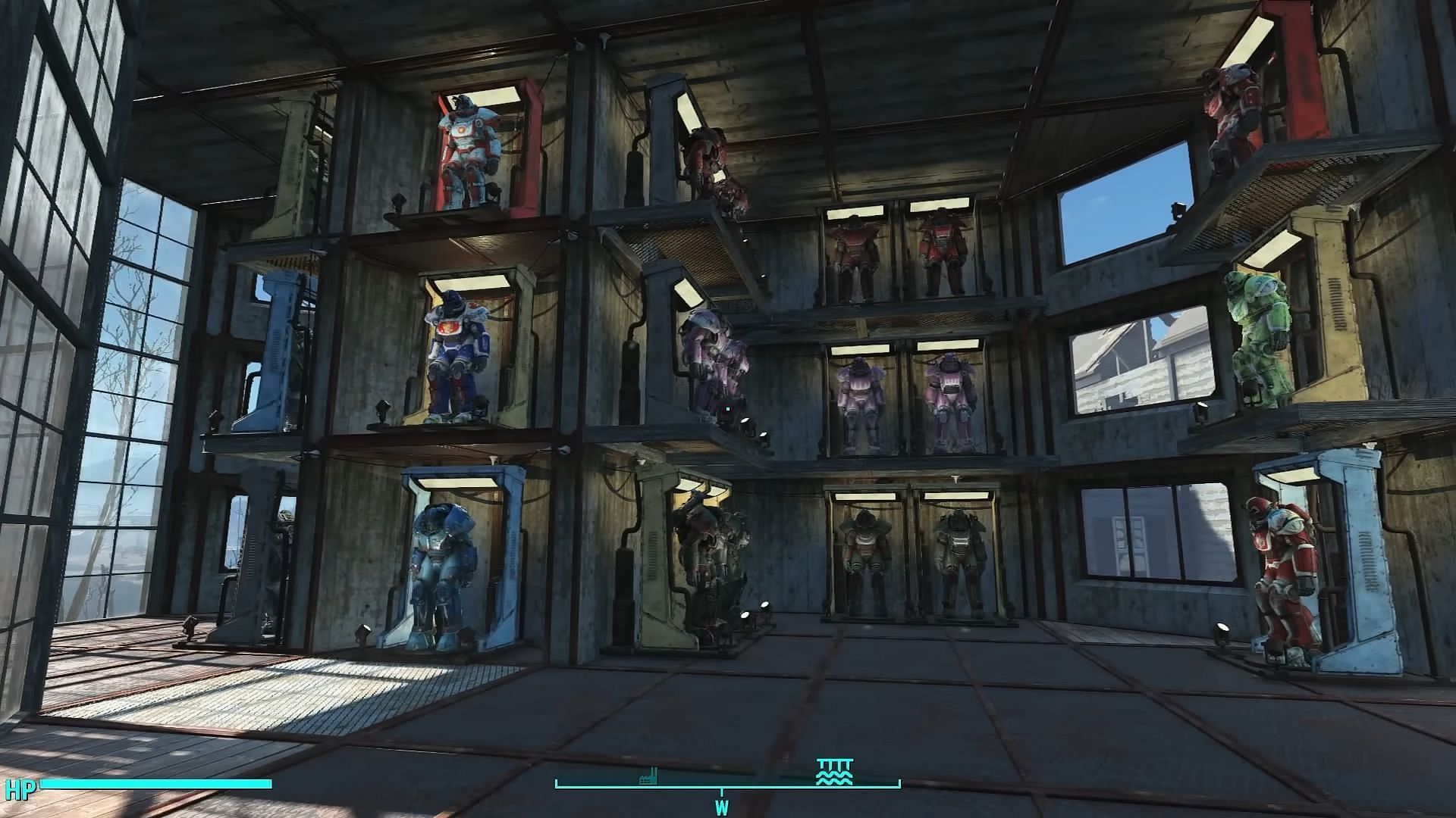 All Power Armor in Fallout 4 (Image via Bethesda Softworks || Oxhorn on YouTube)