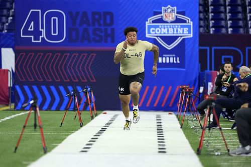 Christian Mahogany at the NFL Combine