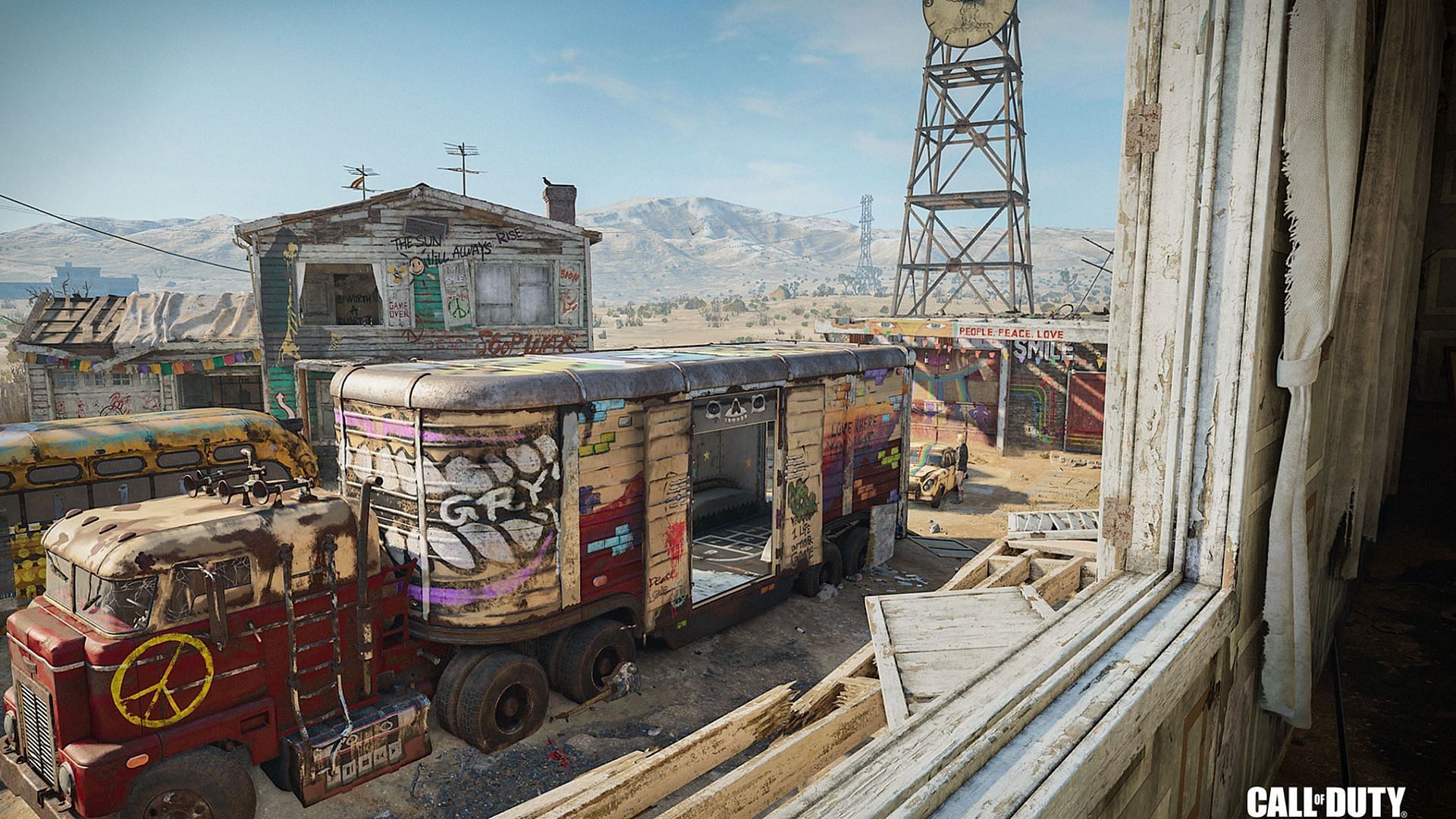 Nuketown map as seen in Black Ops Cold War (Image via Activision)