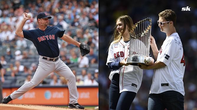 "Straight up sobbed" ; "Threw a knuckle too" - Fans get emotional as Tim Wakefield & wife Stacy's daughter Brianna throws first pitch at Fenway Park