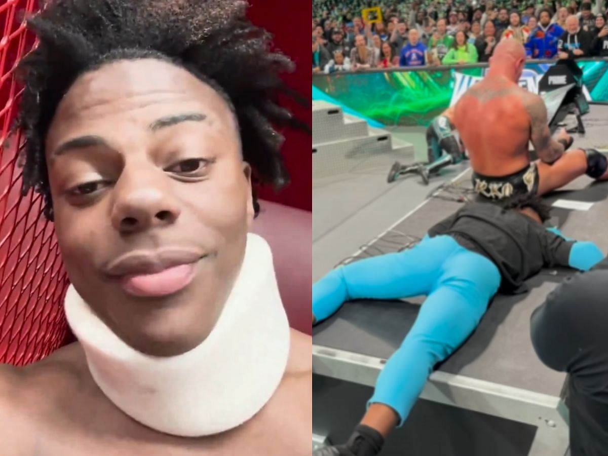 IShowSpeed updates after being hit by an RKO during WrestleMania XL (Image via X/Speedy HQ)