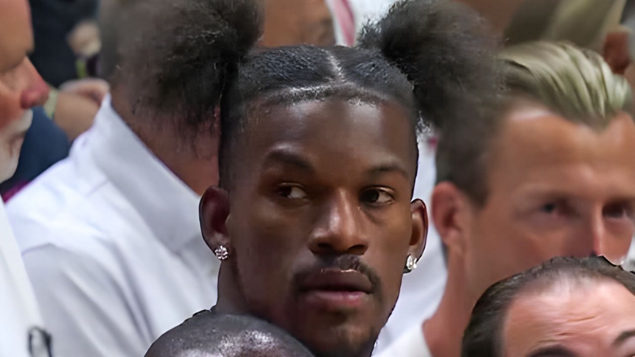 Jimmy Butler rocked pigtails hairstyle during Heat vs Celtics game