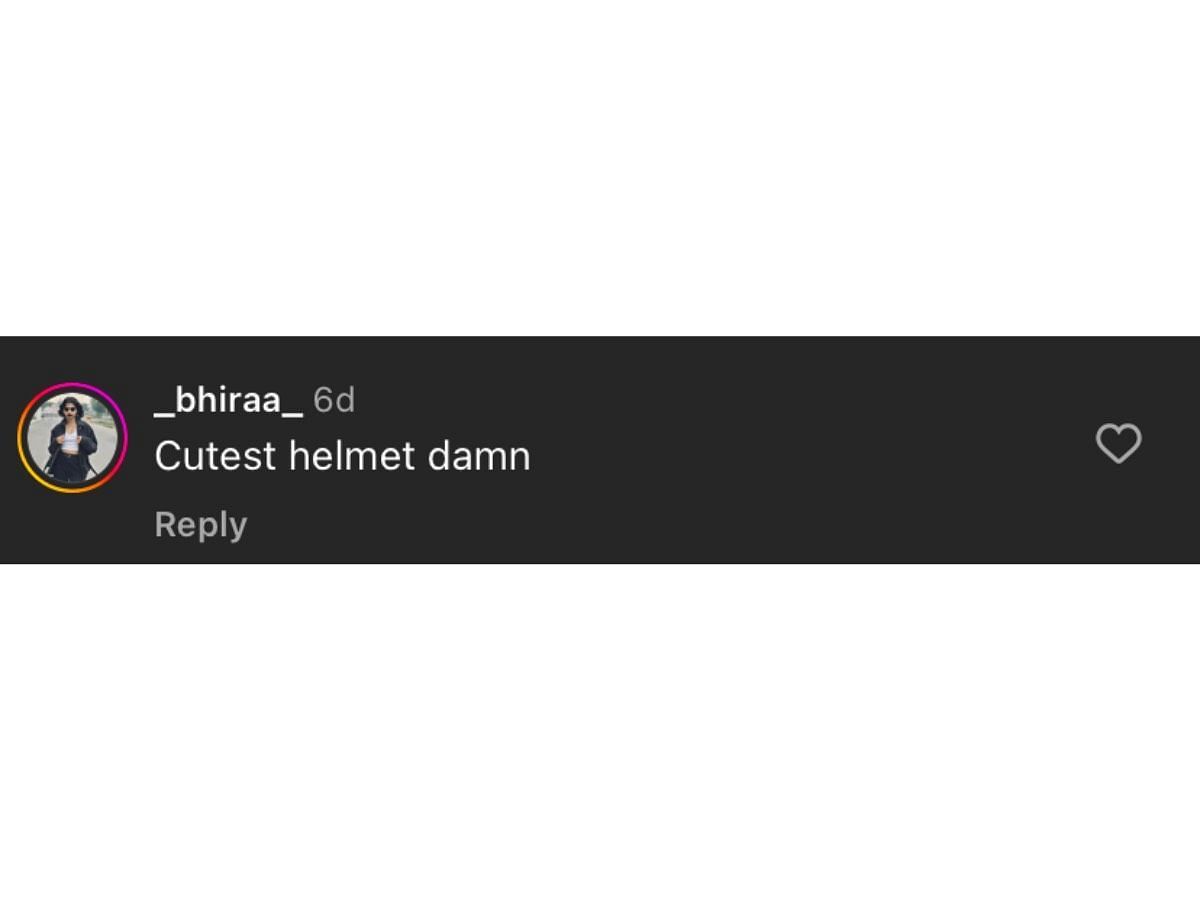 Fan reaction on Tsunoda&#039;s new helmet (Image via Instagram/ @verdy)