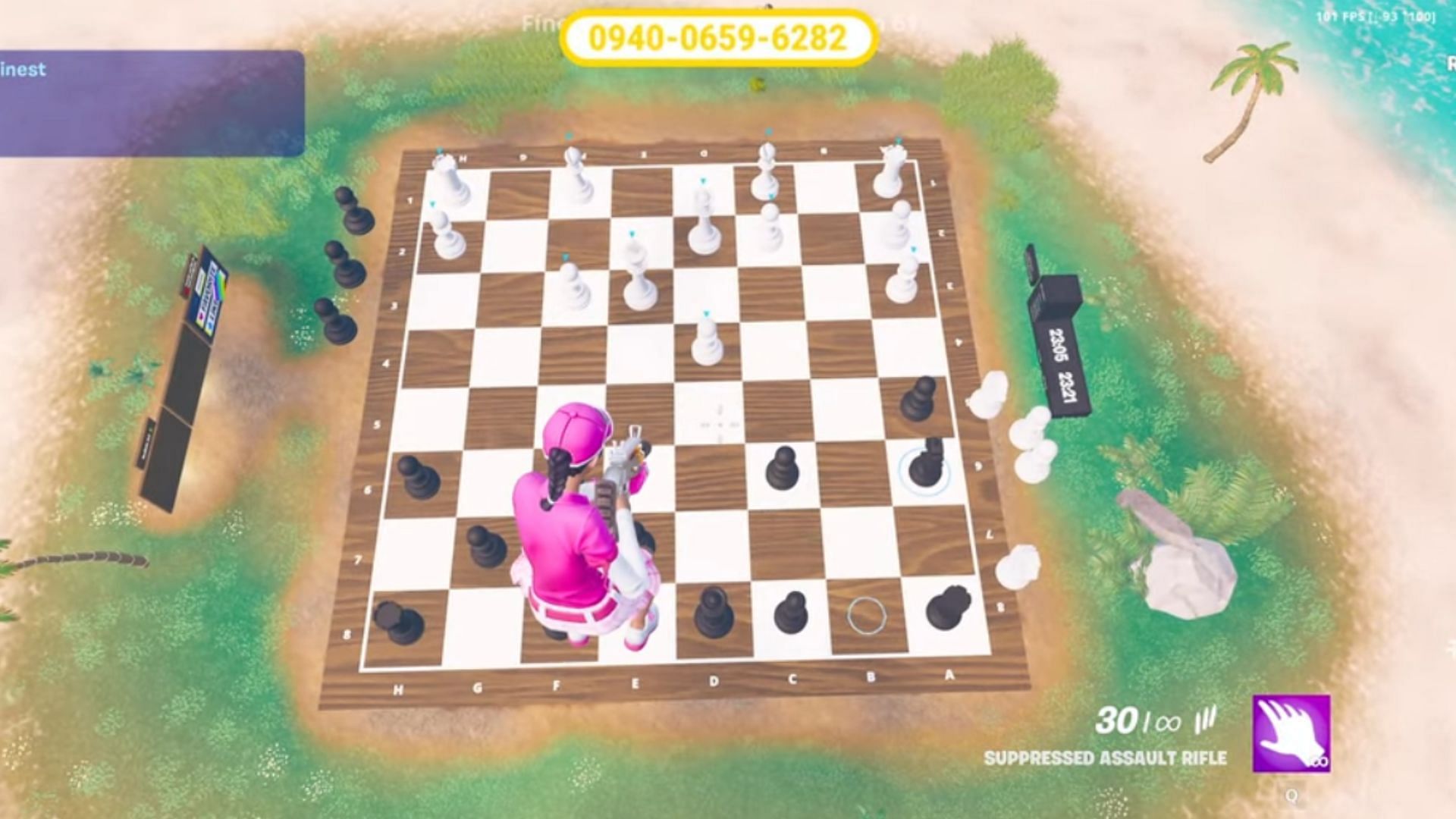 You can play out a full game of Chess on the map (Image via MBT on YouTube)