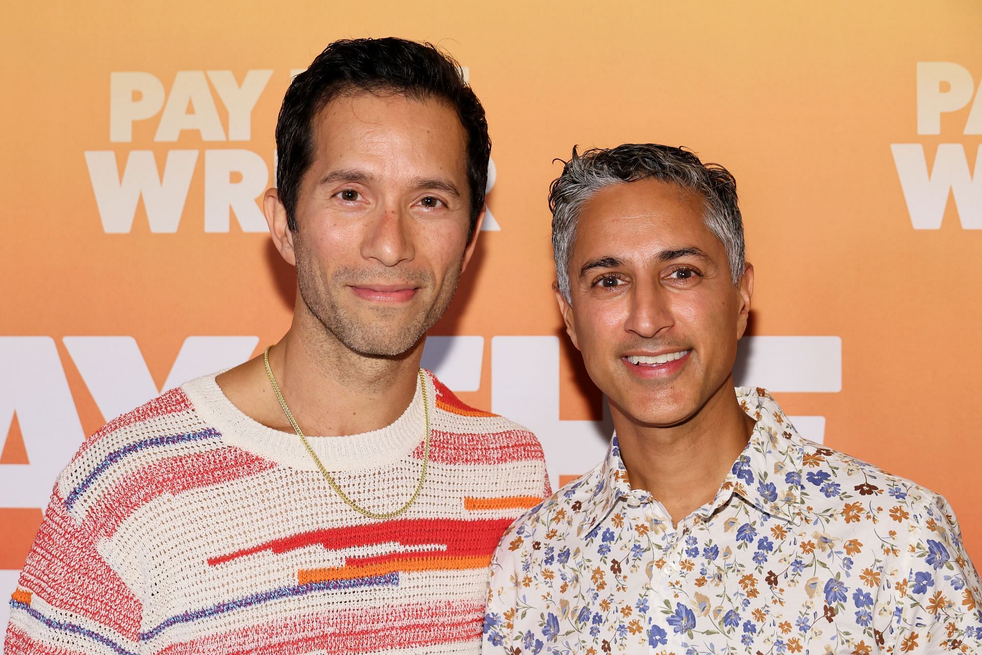 Maulik (right) at the &quot;Pay The Writer&quot; Opening Night. (Photo by Dia Dipasupil/Getty Images)