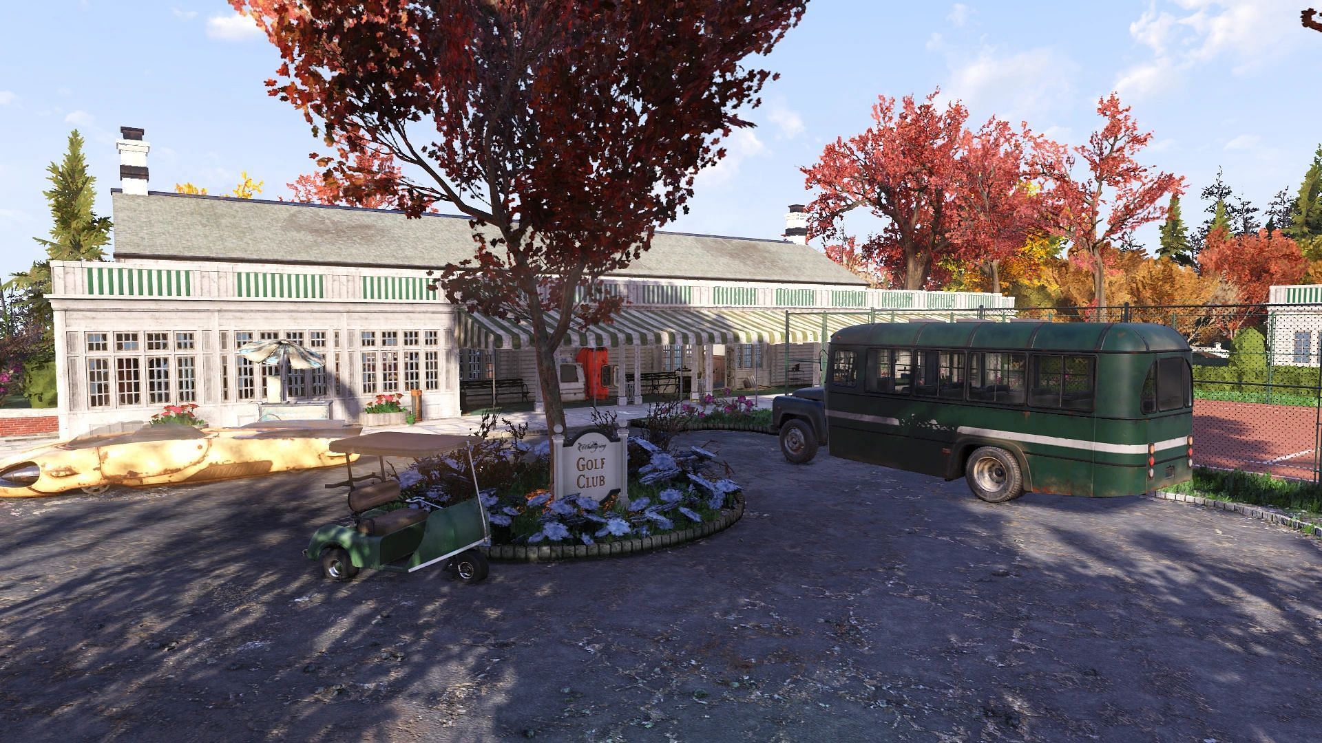 White Spring Golf Course is considered the best CAMP location in Fallout 76 (Image via Bethesda Game Studios)