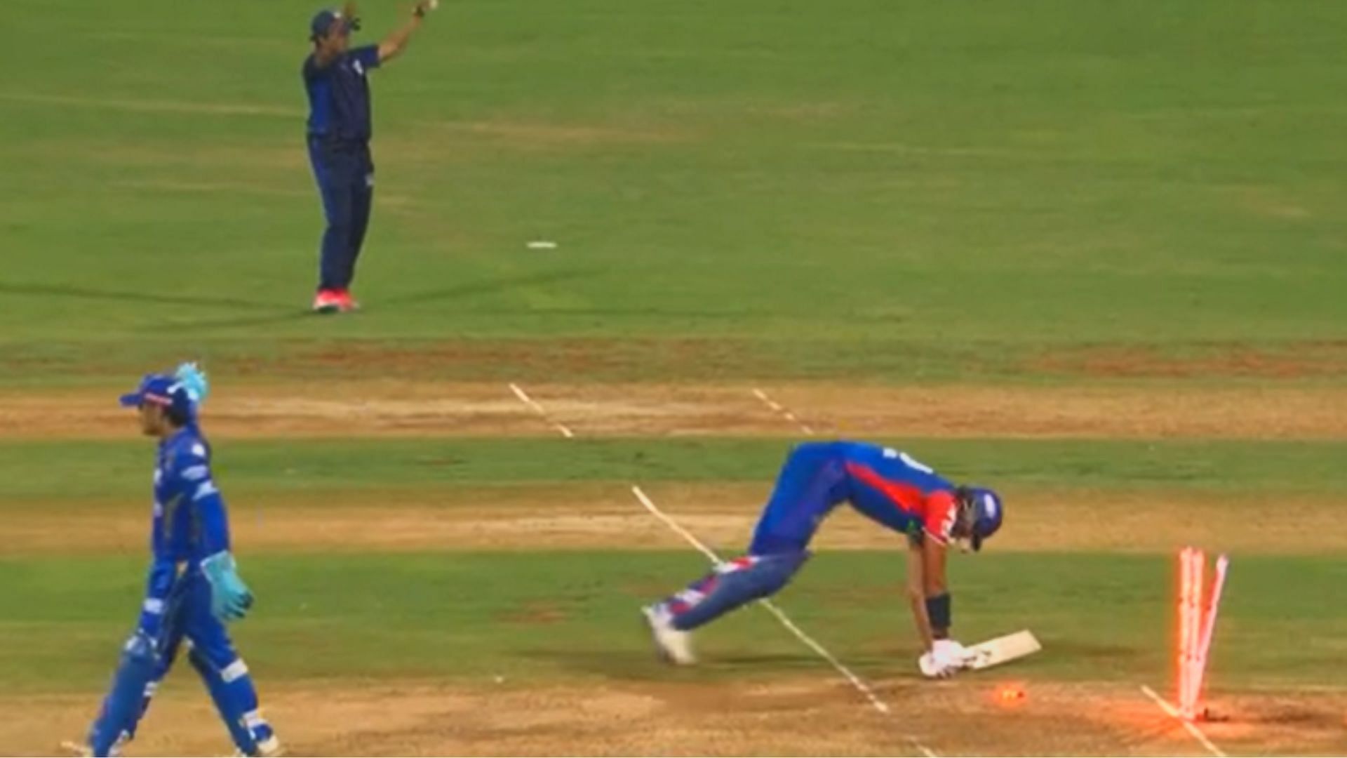 Axar Patel knew he was run out and started to walk even before the thr umpire