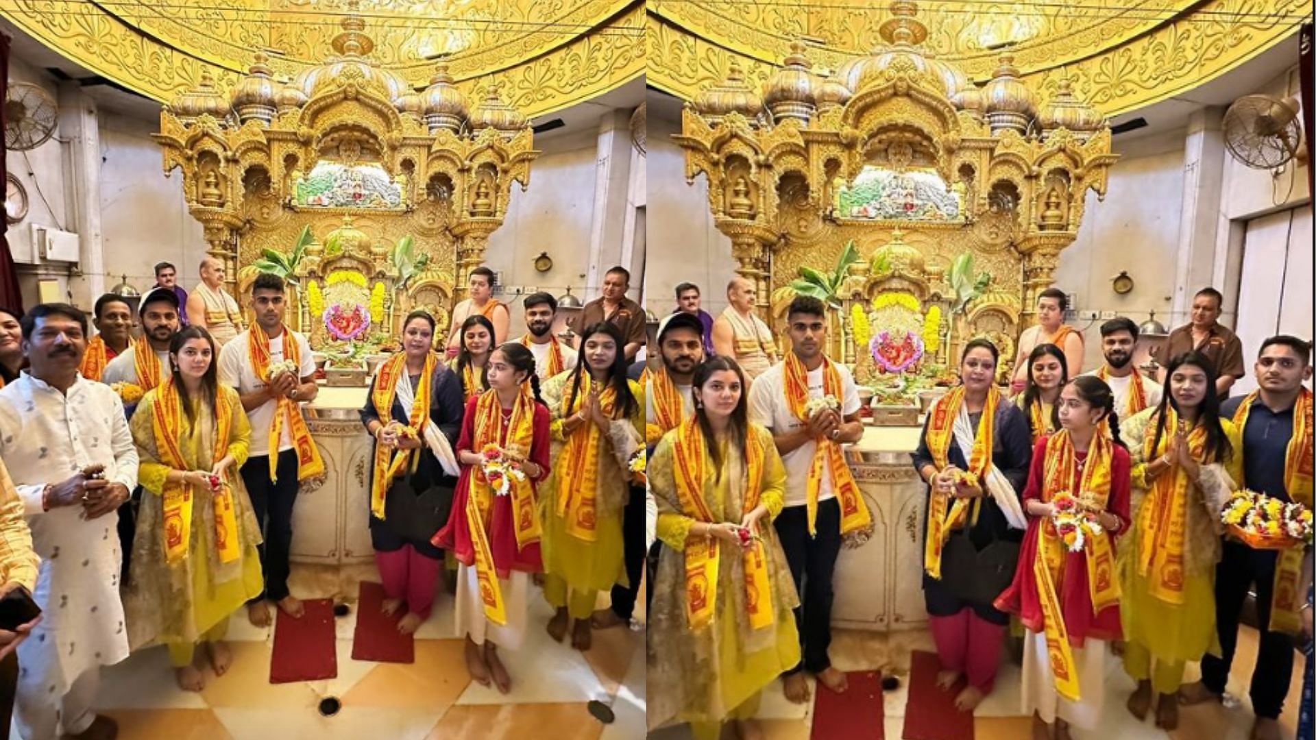 Ruturaj Gaikwad, Shardul Thakur, Tushar Deshpande and Rajvardhan Hangargekar seek blessings at Siddhivinayak Temple in Mumbai