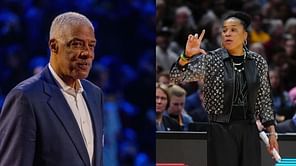 "Enjoyed vibing with coach Dawn Staley": Philly legend Julius Erving pens warm note for South Carolina HC after courtside fun during 76ers' loss