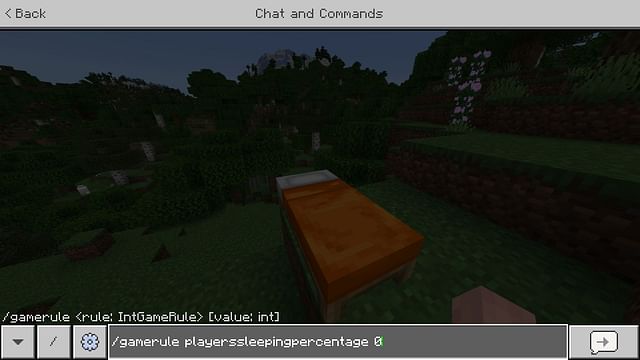 How to use One Player Sleep command in Minecraft Bedrock and Java image.