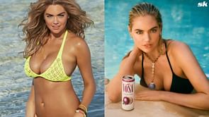 "Mrs. Verlander still got it!" - Fans in awe as Justin Verlander's wife Kate Upton wows in yellow striped bikini top for Florida photoshoot