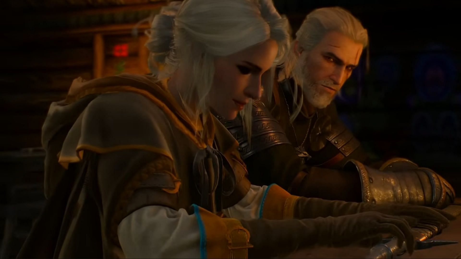 Here, Ciri takes up the blade to become a Witcher (Image via CD PROJEKT RED)