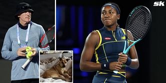 Coco Gauff's coach Brad Gilbert shares glimpse of his pet dogs 'getting focused' for American's Stuttgart QF amid his absence from her player box