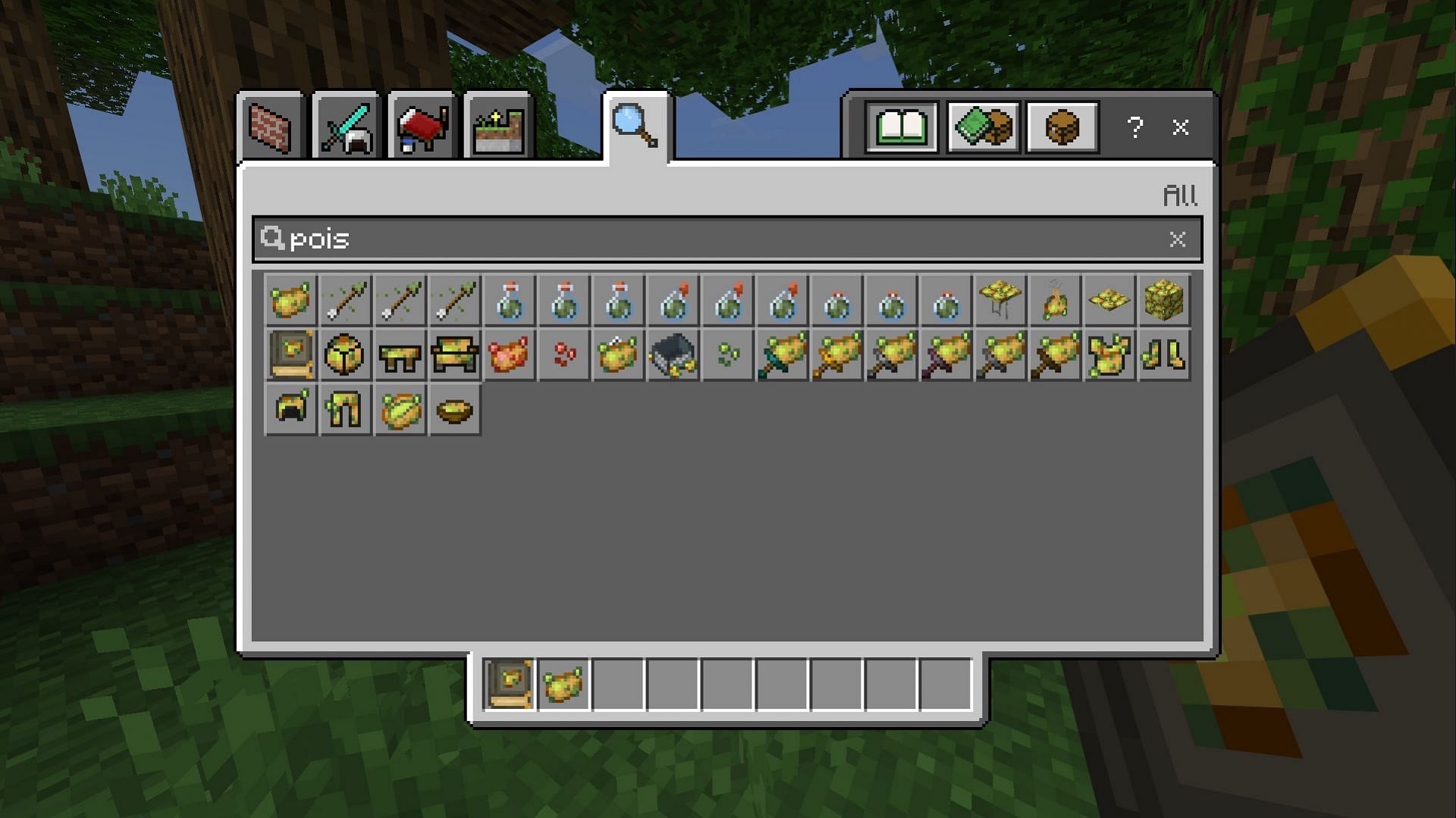Showcasing every new block and item added with poisonous potato add-on (Image via Mojang Studios)