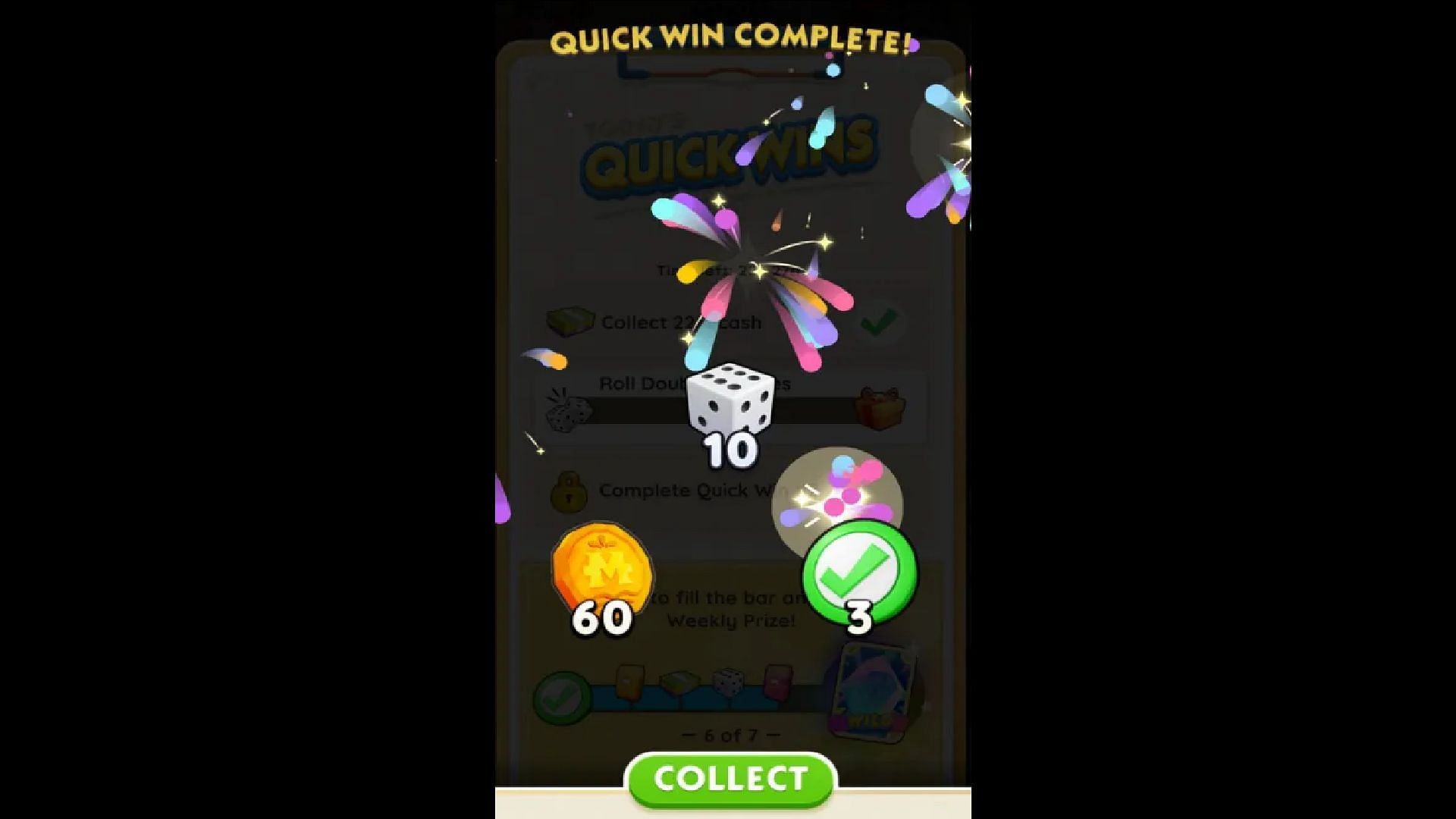 You can earn tokens for free from Quick Wins (Image via Scopely)