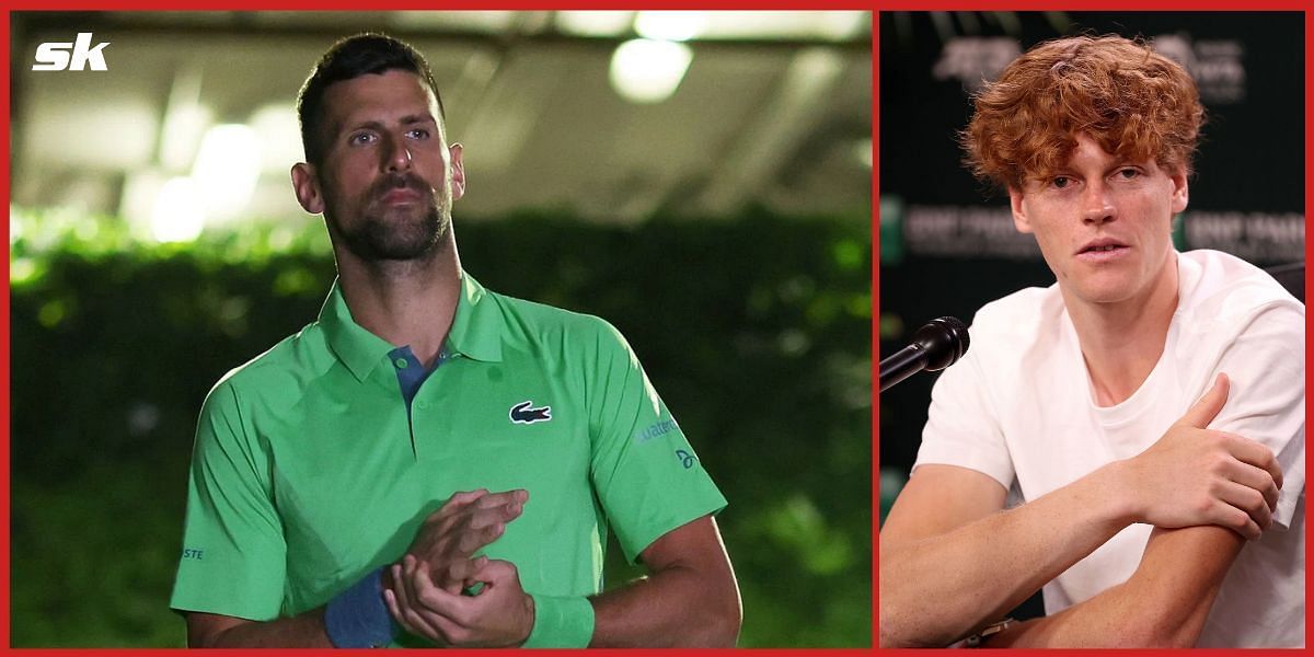 Novak Djokovic and Jannik Sinner   