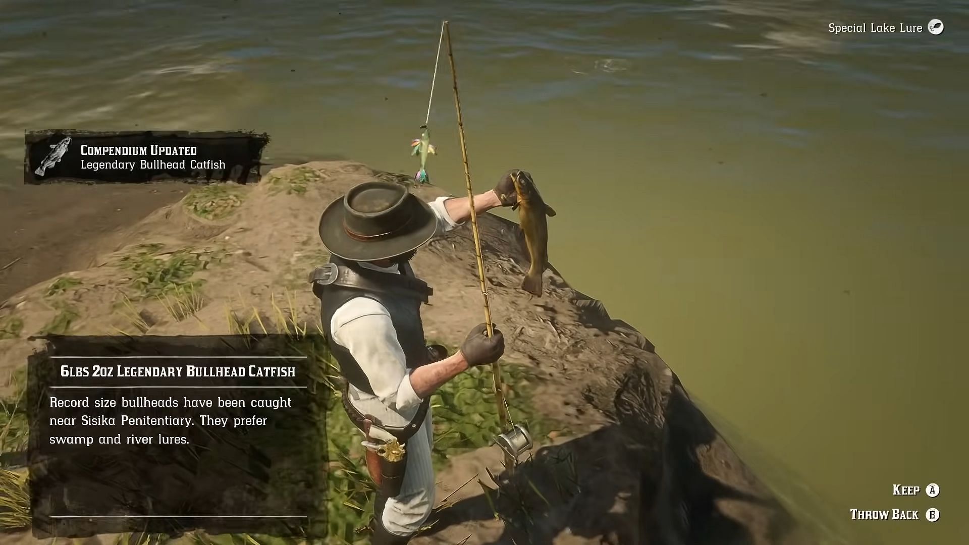 The Legendary Bullhead Catfish can be elusive (Image via Rockstar Games || YouTube/Reptac)