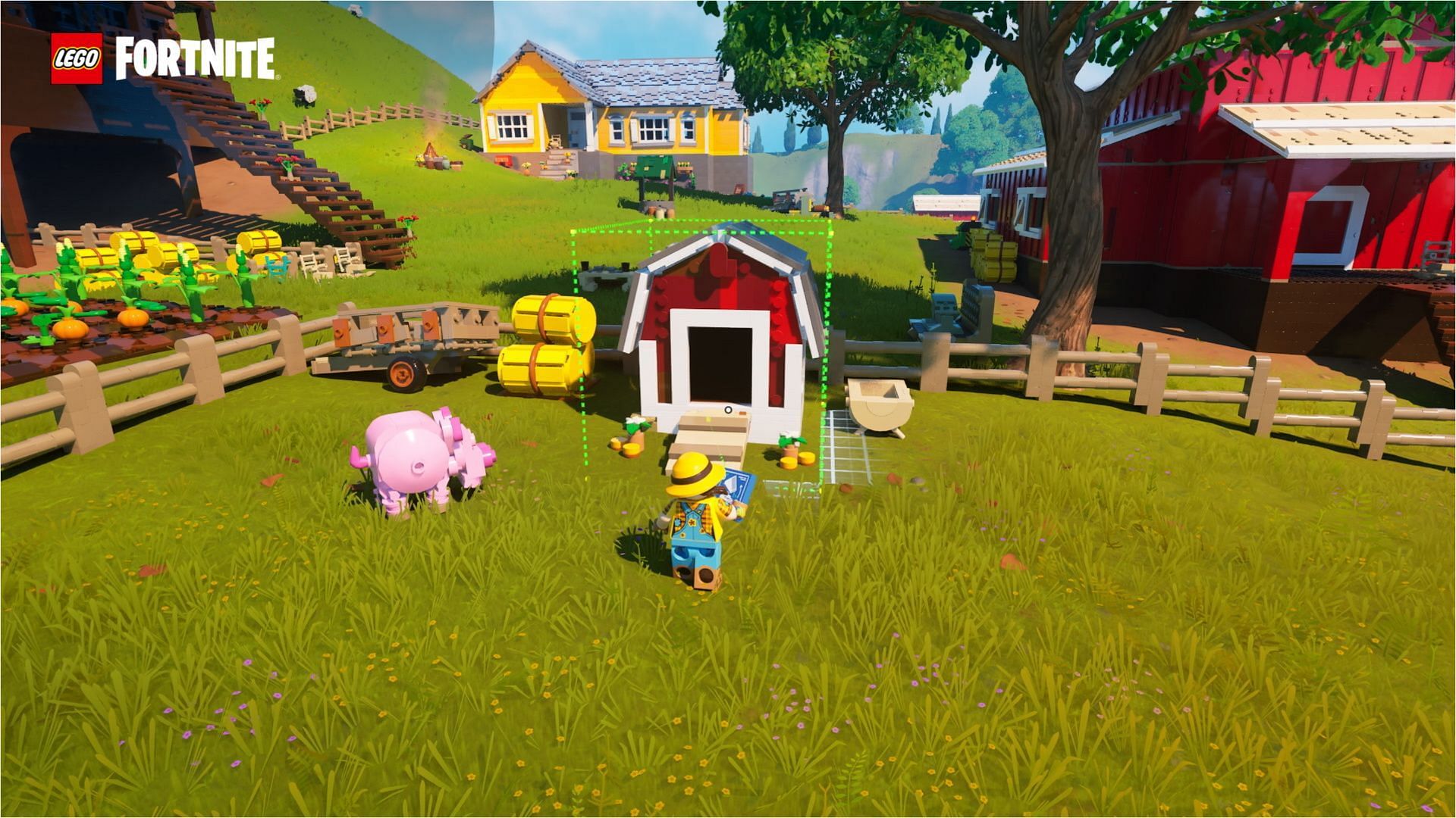 To tame and recruit animals in LEGO Fortnite you must build an Animal House first (Image via Epic Games)